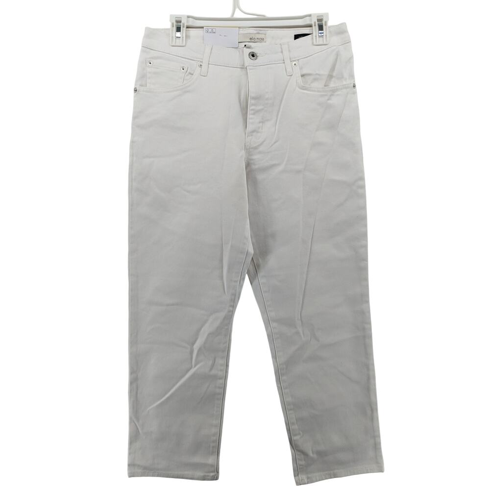 Ella Moss White Jeans Skinny High Rise Slim Straight Ankle Womens 6/28‎ Pockets